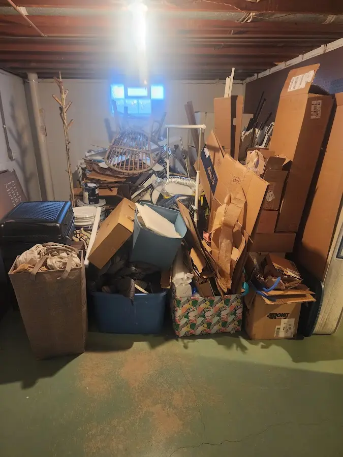 Roll-off dumpster container at job site for 20 Yard Dumpster Rental in Danby